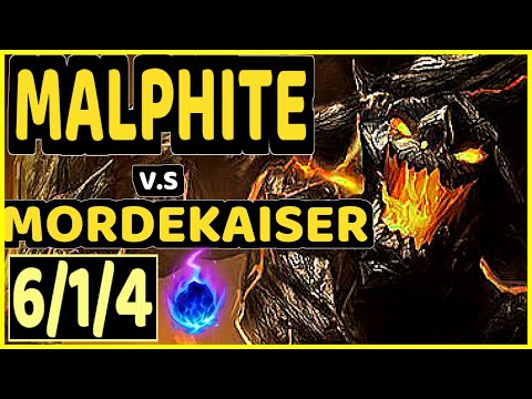WHITEKNIGHT (MALPHITE) vs MORDEKAISER - 6/1/4 KDA TOP CHALLENGER GAMEPLAY - EUW