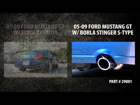 Borla Stinger S-Type Axle-Back vs. Stock Exhaust - 2005-2009 Ford Mustang GT