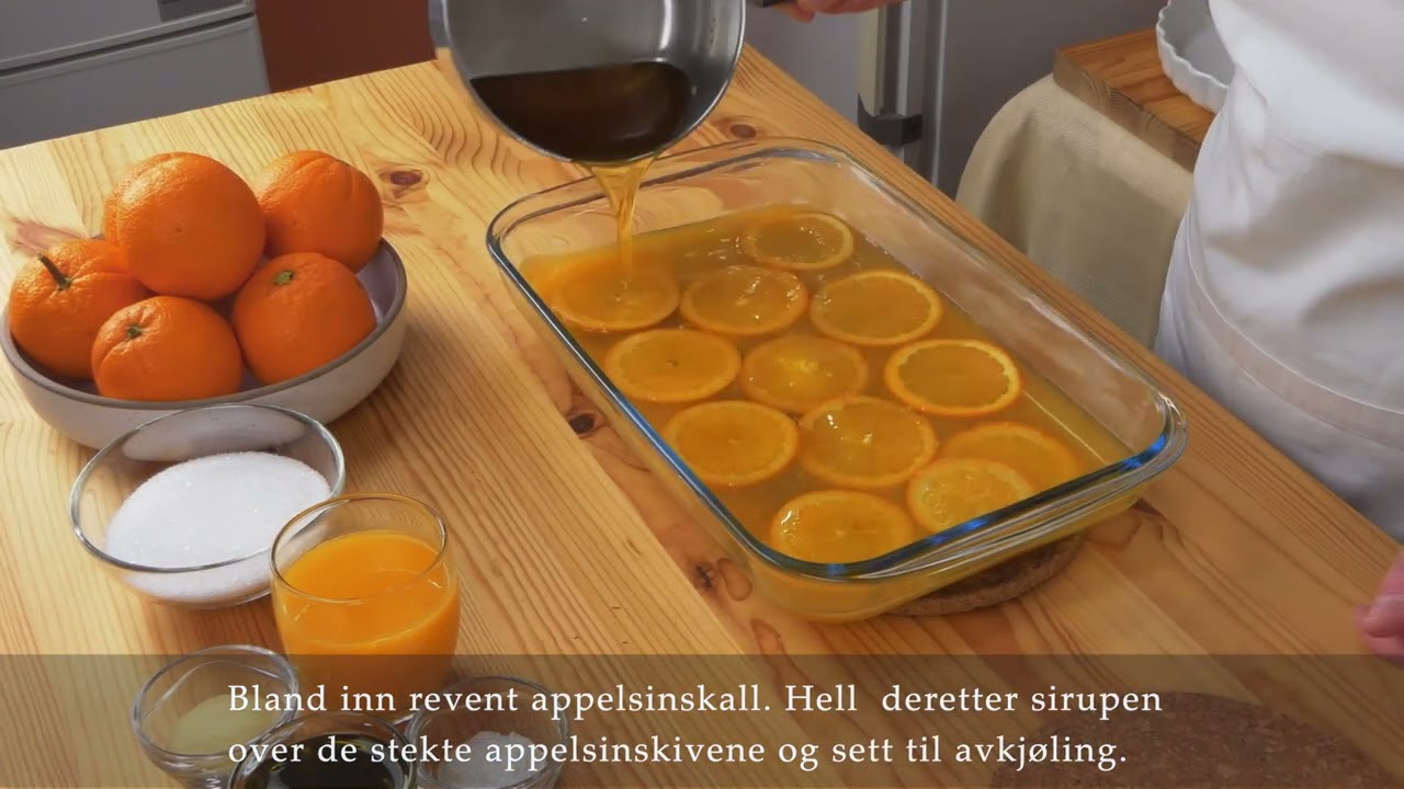 ORANGE PIE WITH EUROPEAN ORGANIC ORANGES (NORWEGIAN)
