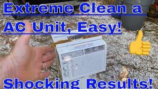 Window Air Conditioner Not Cooling? Extreme AC Cleaning!  How to Clean a Windows AC unit!