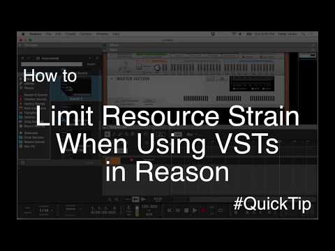 Reason Quick Tip: Limit Resource Strain When Using VSTs in Reason