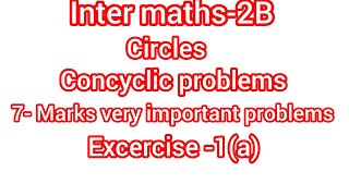 #inter maths-2B// concyclic problems // 7- important problems