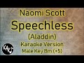 Naomi Scott - Speechless Karaoke Lyrics Instrumental Cover Male Key Bm