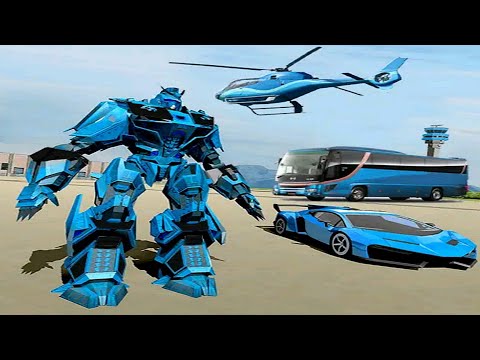 Helicopter Robot Car Bus Transform - Red Suit Gundam Armor Wars | Android iOS Gameplay
