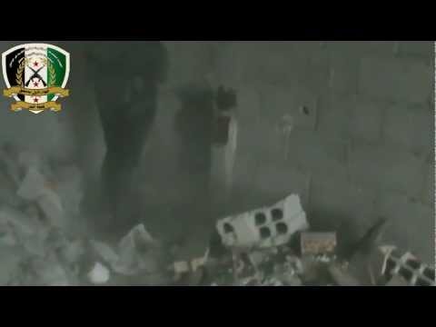 تعرض كتيبة البدر التابعة للواء الأول لقصف من دبابات النظام داخل إدارة المركبات في ريف دمشق ضمن معركة "ربيع المجاهدين"