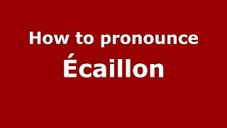 How to pronounce &eacute;caillon