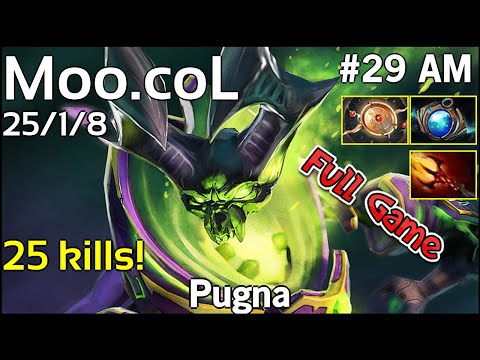 25 kills! Moo [coL] Pugna - Dota 2 Full Game 7.19