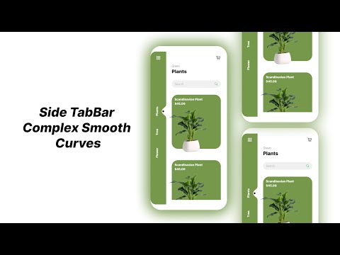 Side TabBar Complex Smooth Curves - SwiftUI