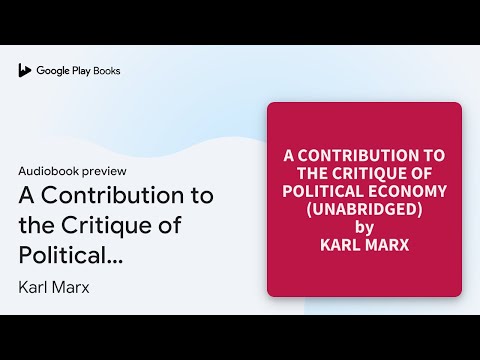A Contribution to the Critique of Political… by Karl Marx · Audiobook preview