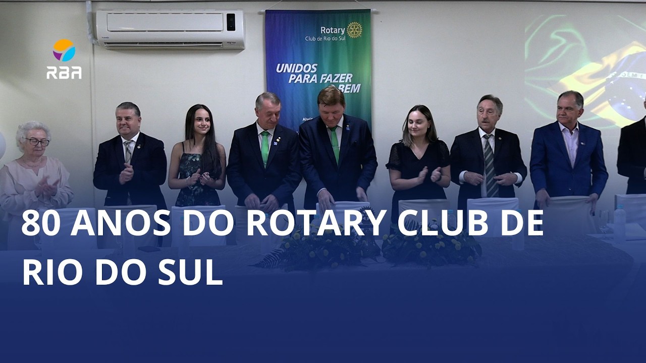 Rotary Club de Rio do Sul celebra 80 anos com homenagens