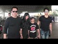 Sajid Nadiadwala With Family-Wife & Sons At Airport