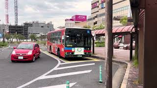 【土山PAラッピング車】近江鉄道バス車番1468日産スペースライナーA車種LKG-AP37FK 桜川・市子松井経由長峰集会所行き近江八幡駅北口バス停発車シーン
