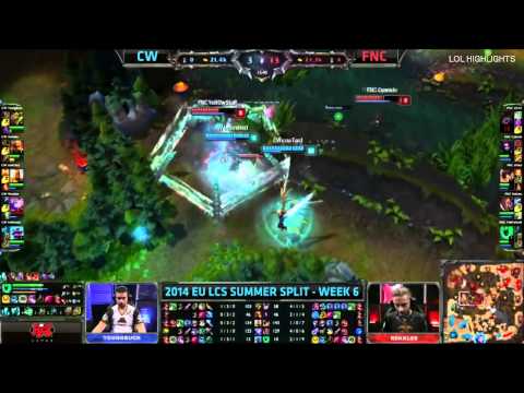 LoL Highlights - Copenhagen Wolves VS Fnatic EU LCS Summer 2014 Week 6 Day 1 S4 CW vs FNC