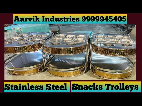 Stainless Steel Snack Trolley