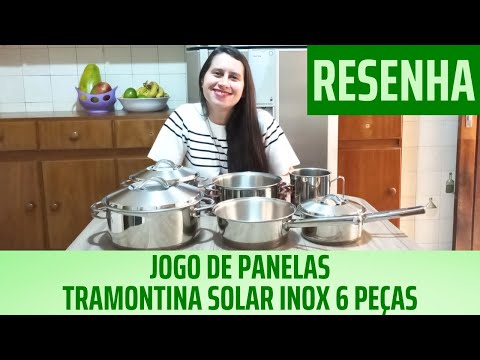 RESENHA JOGO DE PANELAS TRAMONTINA SOLAR INOX 6 PEÇAS Fundo triplo 3 MESES DE USO Daiane Salustriano