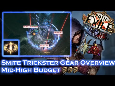 [POE 1] 3.26 Int Stack Smite Trickster gear overview (Mid-High Investment)
