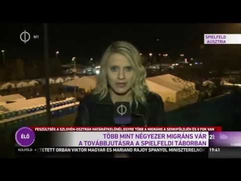Több mint négyezer migráns vár a továbbjutásra a spielfeldi táborban - M1 Híradó 2015-10-22 19:30