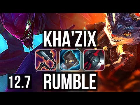 KHA'ZIX vs RUMBLE (JNG) | 13/1/7, Rank 6 Kha, Legendary, 1.4M mastery | EUW Challenger | 12.7