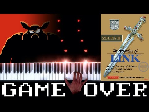 Zelda II: The Adventure of Link (NES) - Game Over - Piano|Synthesia