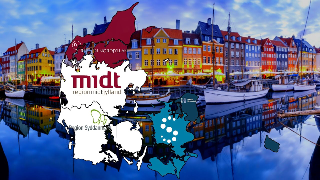 Denmark Regions-🏴Flag Map Speed Art🖌