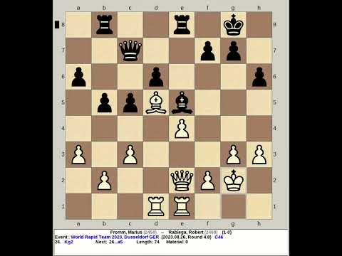 Fromm, Marius vs Rabiega, Robert | World Rapid Team Chess 2023, Dusseldorf Germany