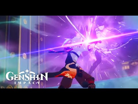 Kazuha Versus Raiden Shogun Cutscene | Kazuha Uses Friend's Vision That Reawakens | Genshin Impact