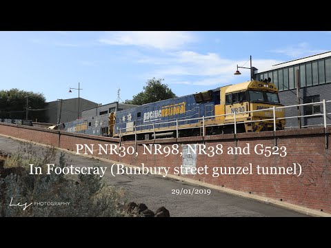 PN NR30, NR96, NR38 and G523 Light Engine movement in Footscray (Bunbury Street) (29/01/2019)