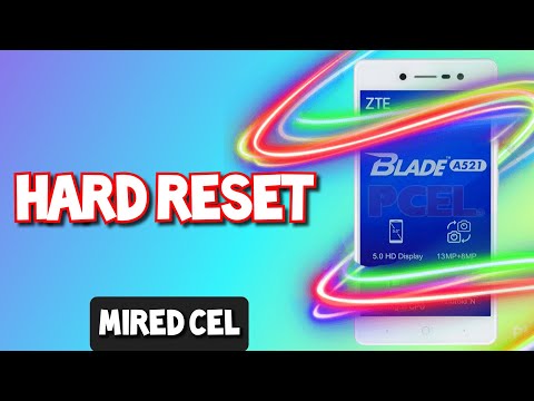 ✔️ Tutorial Como Hacer Hard Reset ZTE A521 👉 wipe data Factory reset wipe cache partition formateo