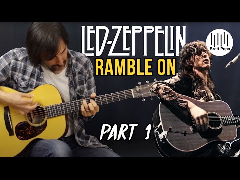 How To Play - Led Zeppelin - Ramble On - Acoustic Guitar Lesson - Part 1