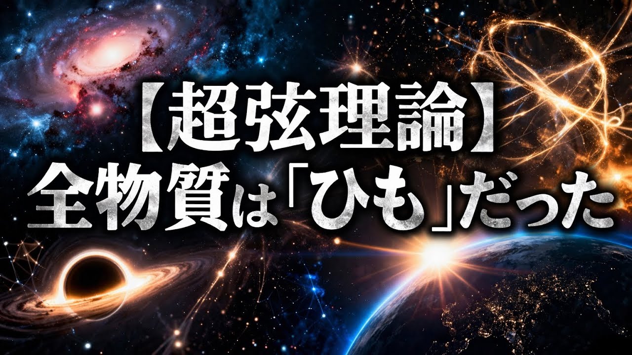 【超弦理論】「点」をやめて「ひも」にしたら宇宙の謎が全部解けた？