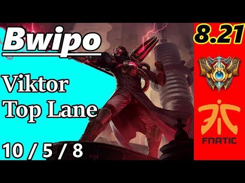 Bwipo as Viktor Top Lane - S8 Patch 8.21 - KR Challenger - Full Gameplay