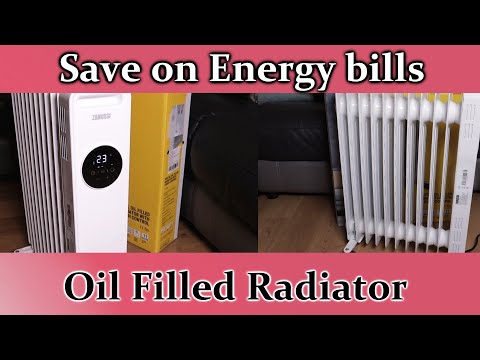 Zanussi 2300W Oil Filled Radiator Electric Heater Unboxing & Review