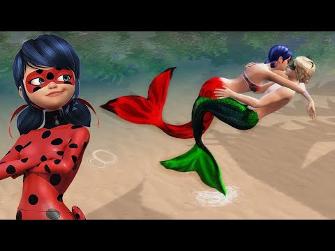 Miraculous Ladybug and Cat Noir ???? Kiss Scene ???? Mermaid Kiss