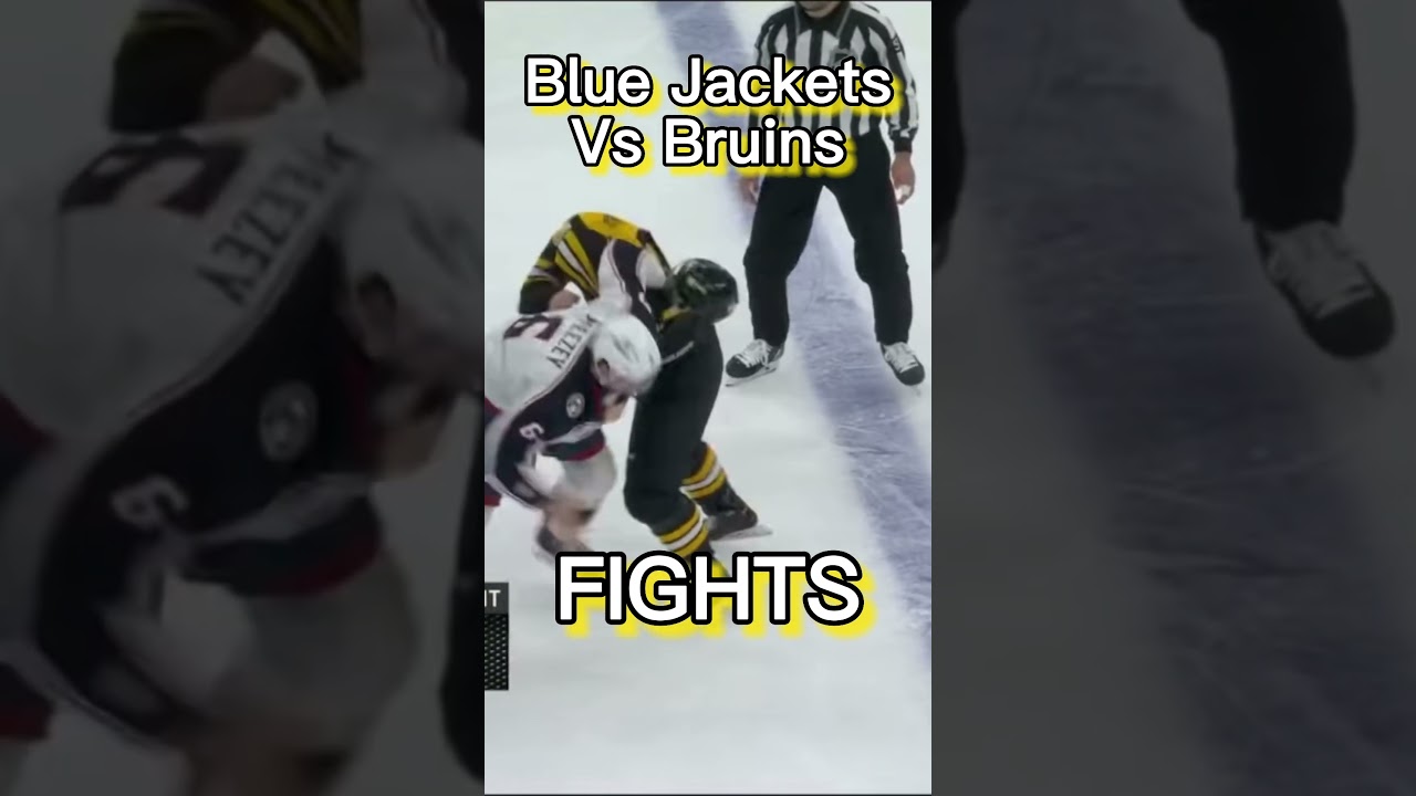 FIGHT NIGHT. NHL Blue Jackets Vs Bruins #shorts #subscribe
