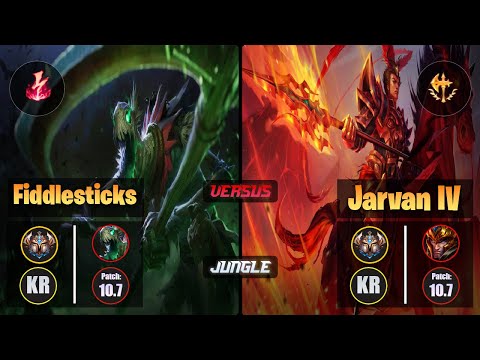 Challenger FIDDLESTICKS [Electrocute] (Jungle) VS  JARVAN IV - Challenger KR Patch 10.7