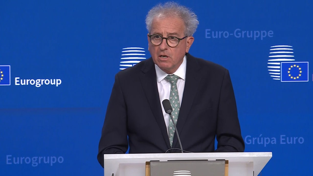 Pierre Gramegna at Eurogroup press conference, February 2026