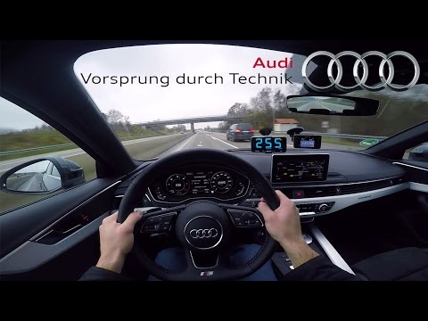 2017 Audi A4 3.0 V6 TDI (0-265 km/h) POV-Acceleration, Top speed TEST✔