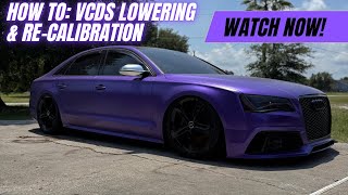 How to Calibrate & Lower Audi S8 / A8 D4 Air Suspension Using VCDS (Step-By-Step)