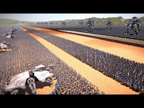 STAR WARS ARMY vs SPACE MARINES Beach Defenses - Ultimate Epic Battle Simulator 2 | UEBS 2