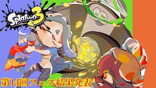 【スプラトゥーン3】第14回フェス結果発表！！みんなはどれの味好き？
