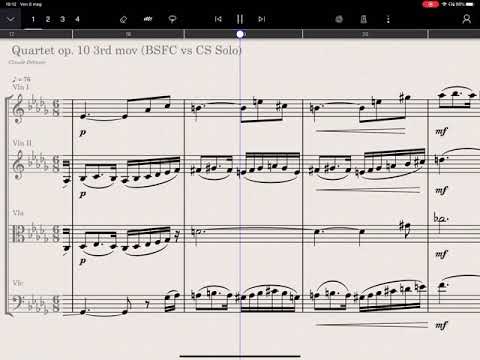 Quartet op 10 - 3rd mov - C. Debussy (Staffpad Berlin Strings First Chair vs Cinestrings Solo)