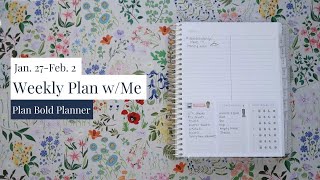 Plan Bold | Weekly Plan With Me