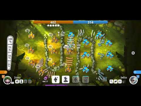 Mushroom Wars 2 Mobile Game Strategy Epic Battle PAHOM vs MARTY-O Hard Wining long one
