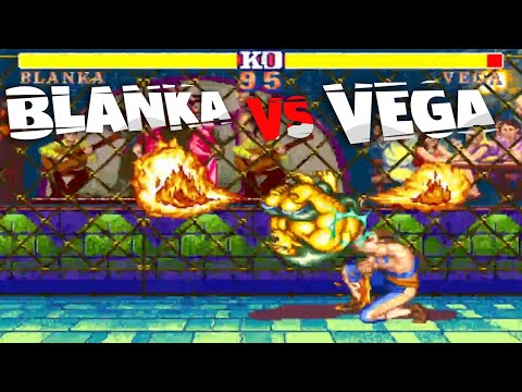 BLANKA vs VEGA 💥 Street Fighter 2 Hack 💥 Super Green (Hardest)