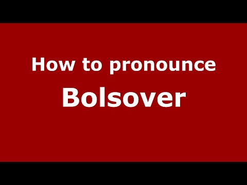 How to pronounce Bolsover