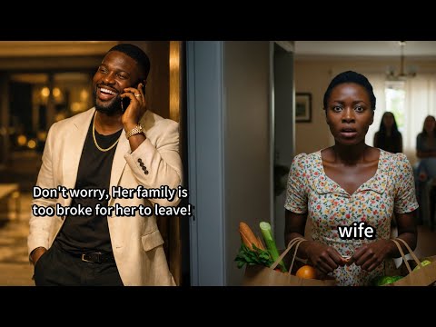 DON’T WORRY, MY WIFE’S FAMILY IS TOO BROKE 4 HER 2 LEAVE! UNAWARE HIS WIFE HEARD HIM & WHAT SHE DID…