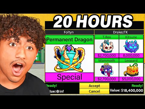 Trading PERMANENT Legendary Fruit For 24 HOURS.. (Blox Fruits)