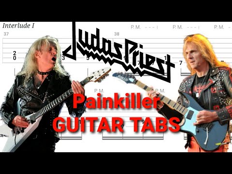 Judas Priest - Painkiller | Rhythm & Lead GUITAR TABS | Cover | Tutorial | Lesson