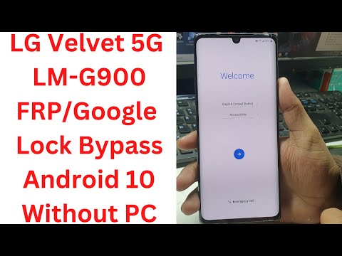 LG Velvet 5G LM-G900 FRP/Google Lock Bypass Android 10 Without PC || lg g900 frp bypass | LG Velvet