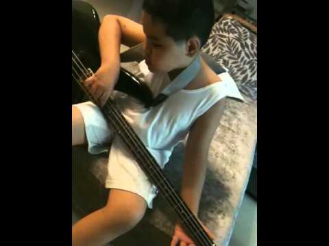 Geyb's First Attempt on Playing the Bass Guitar